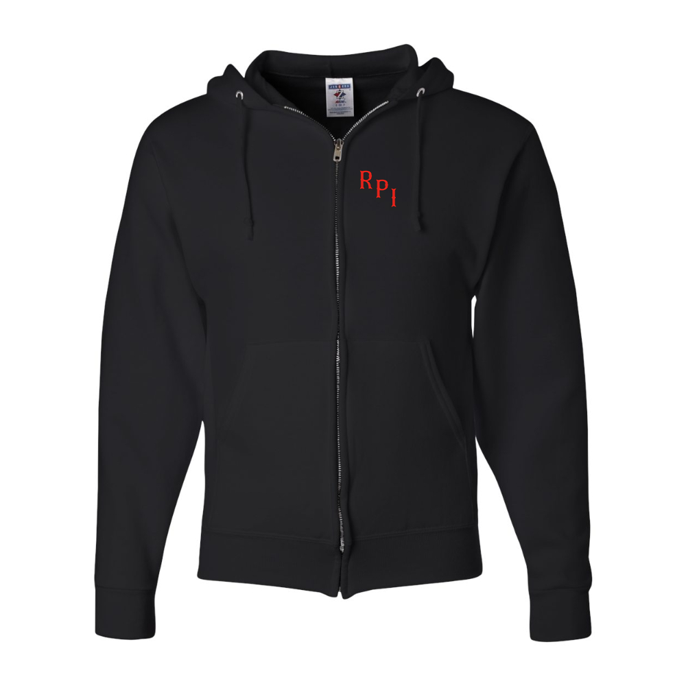 Men's RPI Engineers Logo JERZEES NuBlend Full-Zip Hooded Sweatshirt