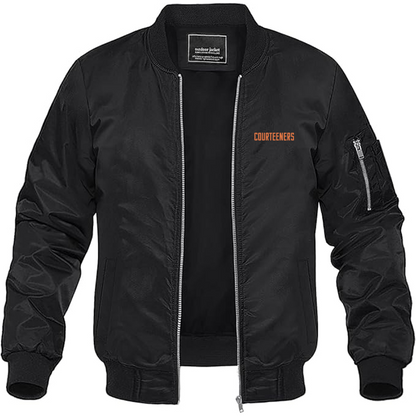 Men's The Courteeners Logo Lightweight Bomber Jacket Windbreaker Softshell Varsity Jacket Coat