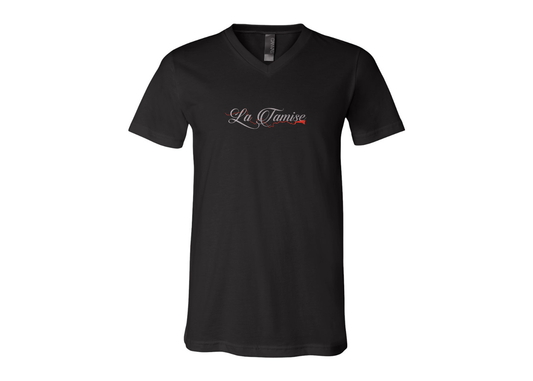La Tamise Logo BELLA  CANVAS - Jersey V-Neck T-Shirt
