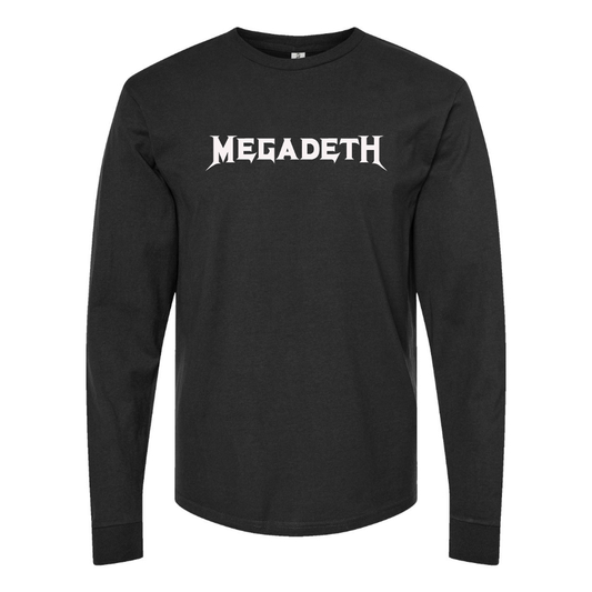 Men's Megadeth Logo Cotton Long Sleeve T-Shirt