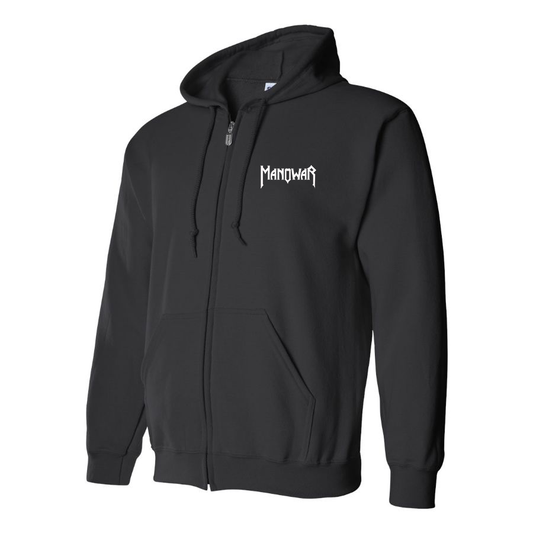 Men's Manowar Logo Zipper Hoodie
