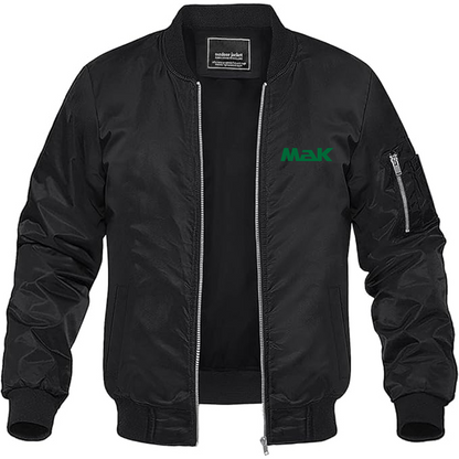 Men's Maschinenbau Kiel Logo Lightweight Bomber Jacket Windbreaker Softshell Varsity Jacket Coat