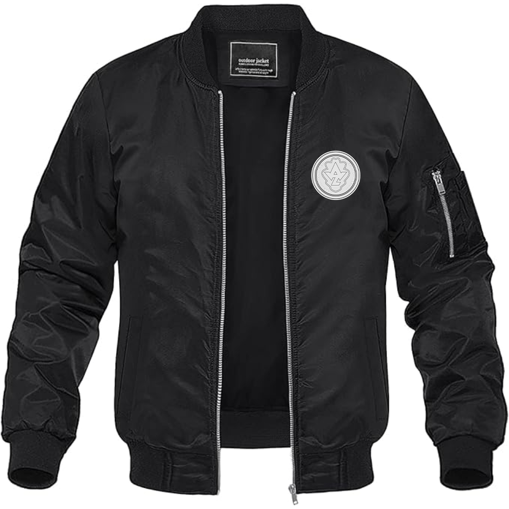 Men's AWZ Logo  Lightweight Bomber Jacket Windbreaker Softshell Varsity Jacket Coat