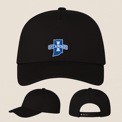 Indiana State Sycamores Logo Five Panel Twill Snapback Cap