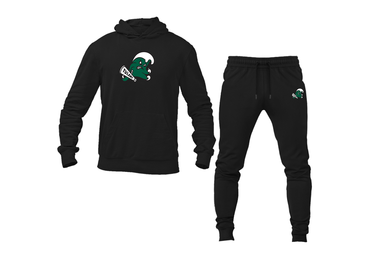 Men's Tulane Green Wave Hoodie Joggers Set