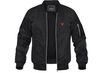 Men's Virginia Cavaliers Lightweight Bomber Jacket Windbreaker Softshell Varsity Jacket Coat