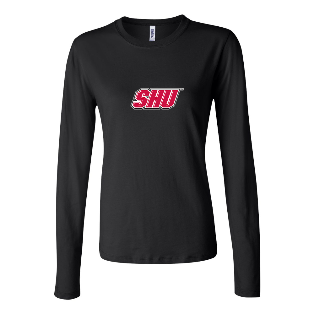 BELLA CANVAS Women’s Sacred Heart Pioneers Logo Jersey Long Sleeve Tee