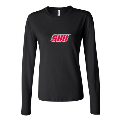 BELLA CANVAS Women’s Sacred Heart Pioneers Logo Jersey Long Sleeve Tee