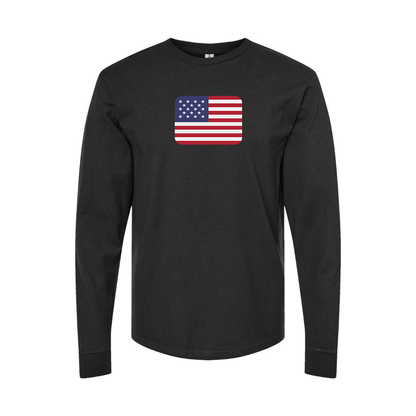 Men's American-Flag-Emoji Long Sleeve T-Shirt