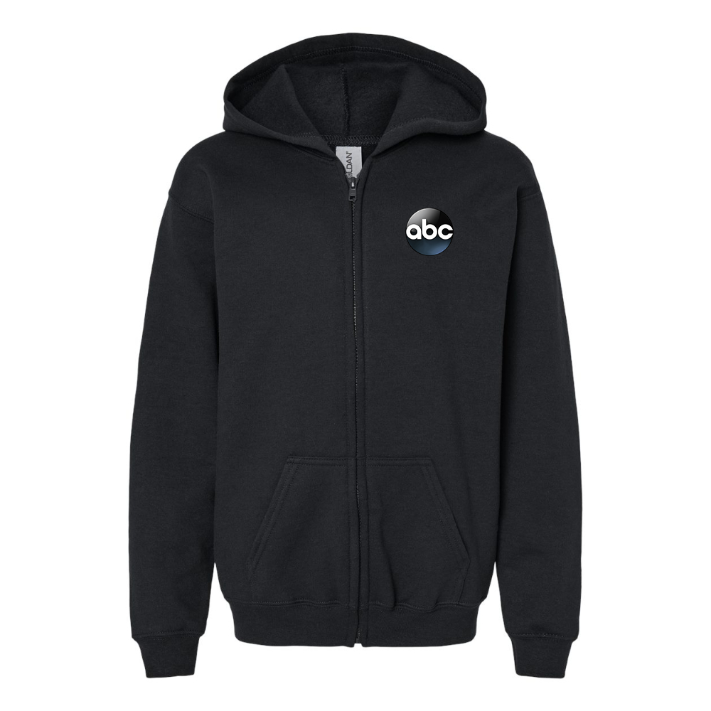 Gildan Heavy Blend Youth Abc Logo Full Zip Hooded Sweatshirt