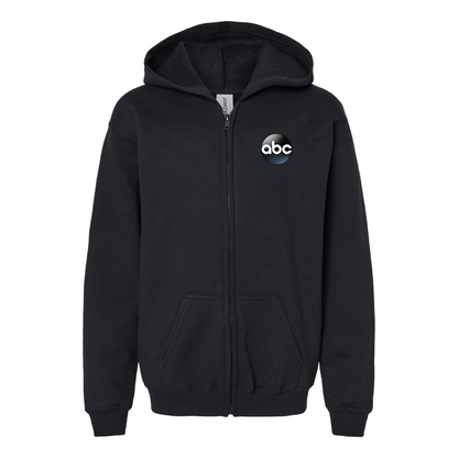 Gildan Heavy Blend Youth Abc Logo Full Zip Hooded Sweatshirt