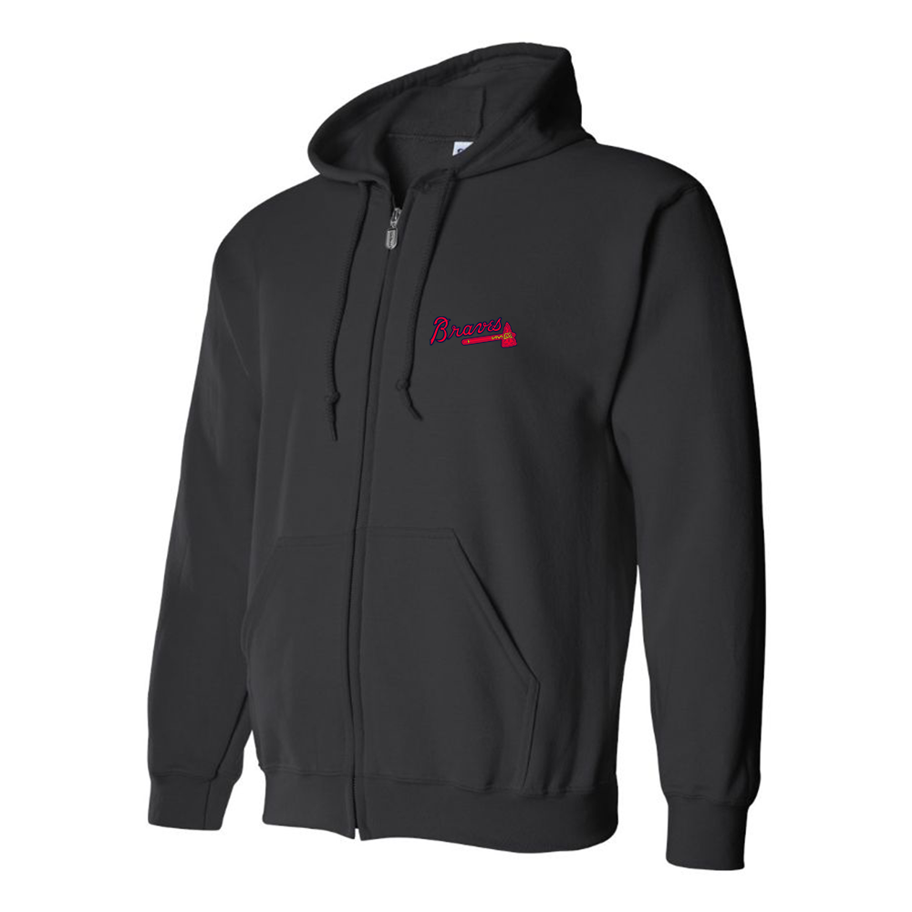 Men's Atlanta Braves Logo Zipper Hoodie