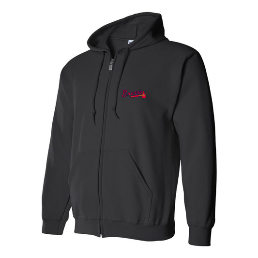 Men's Atlanta Braves Logo Zipper Hoodie