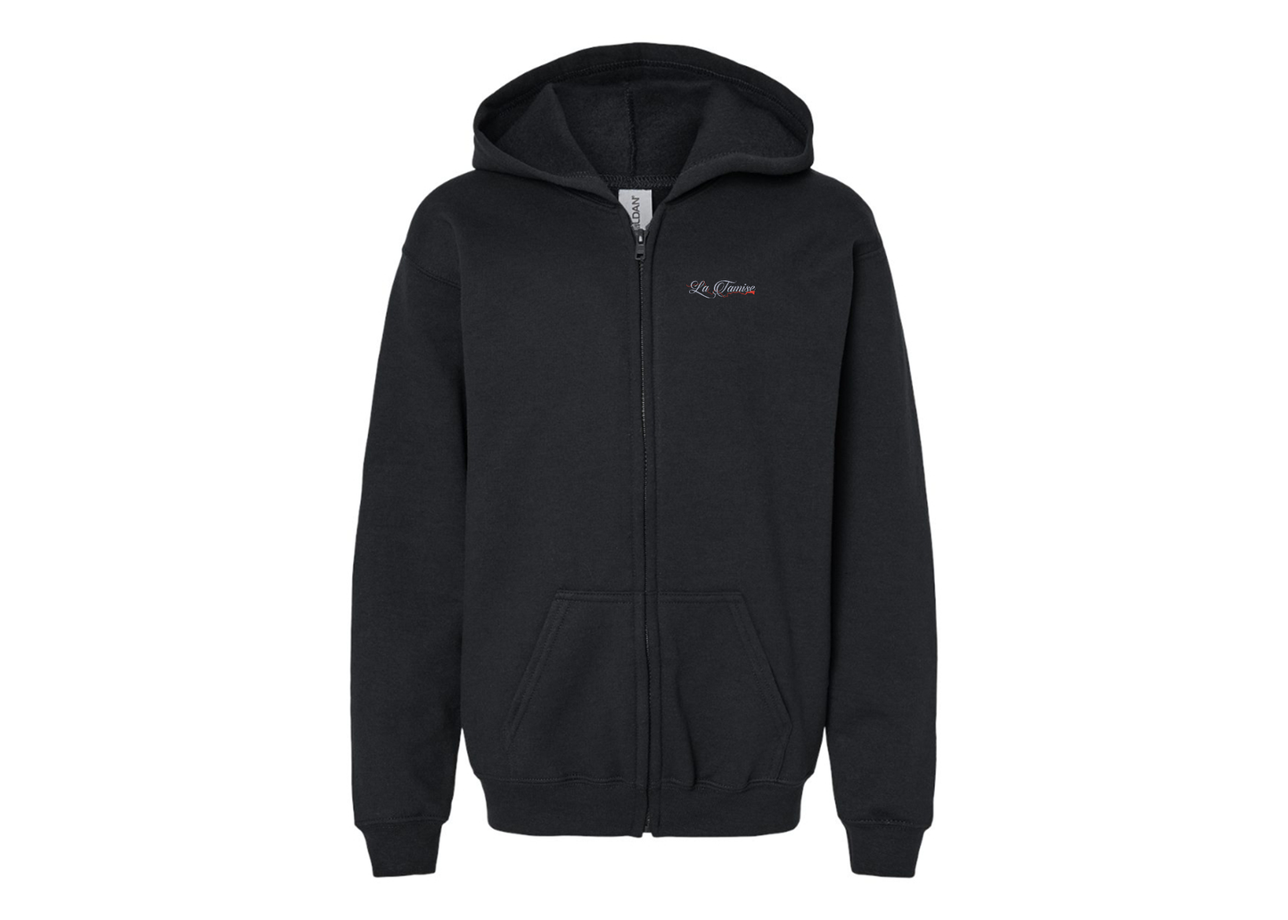 Gildan Heavy Blend Youth La Tamise Logo Full Zip Hooded Sweatshirt