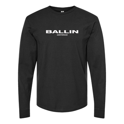 Men's Ballin Logo Cotton Long Sleeve T-Shirt