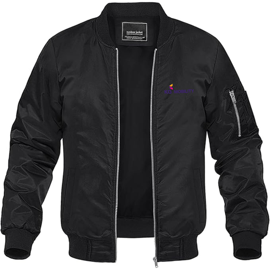 Men's KG Mobility Logo Lightweight Bomber Jacket Windbreaker Softshell Varsity Jacket Coat