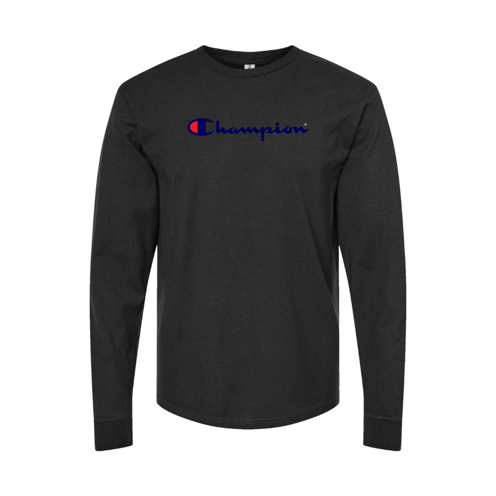 Men's Champion Logo Long Sleeve T-Shirt