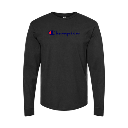 Men's Champion Logo Long Sleeve T-Shirt