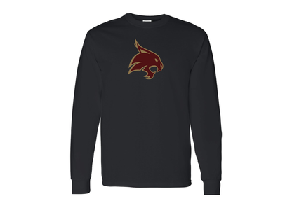 Men's Texas State Bobcats Gildan Heavy Cotton Long Sleeve T-Shirt