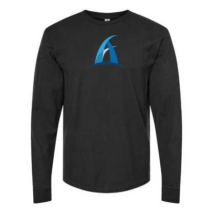 Men's Aspark Logo Cotton Long Sleeve T-Shirt