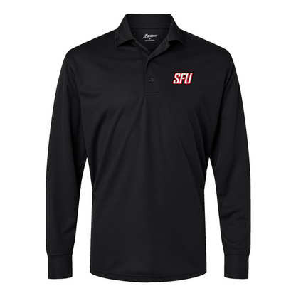 Men's Saint Francis Red Flash Logo Paragon Prescott Long Sleeve Polo
