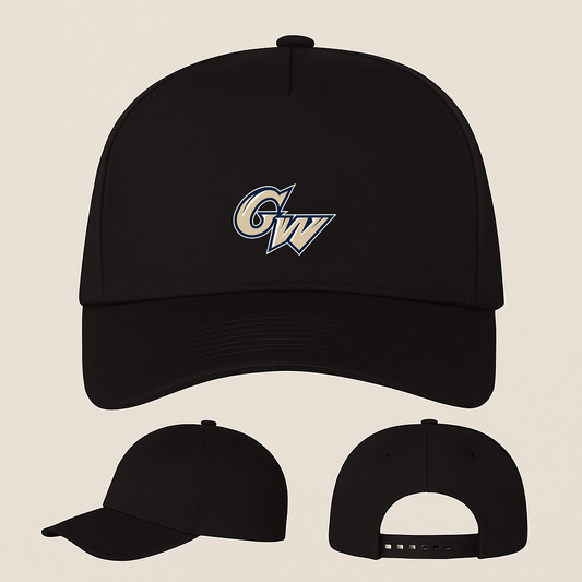 George Washington Colonials Logo Five Panel Twill Snapback Cap
