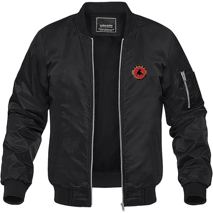 Men's Tauro Sport Auto Logo Lightweight Bomber Jacket Windbreaker Softshell Varsity Jacket Coat