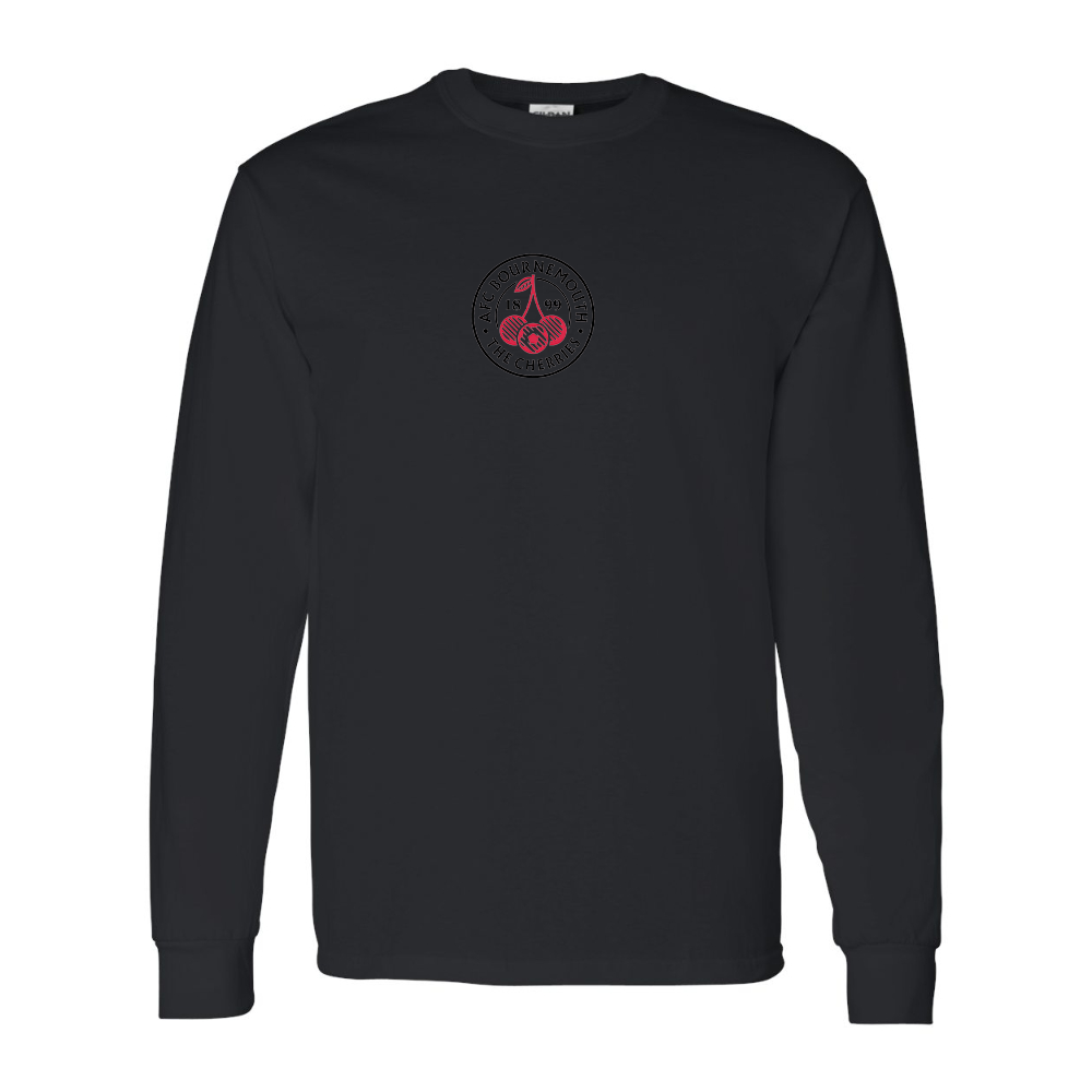 Men's AFC Bournemouth Soccer Logo Gildan Heavy Cotton Long Sleeve T-Shirt