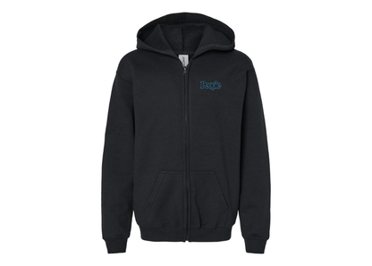 Gildan Heavy Blend Youth People Magazine Logo Full Zip Hooded Sweatshirt