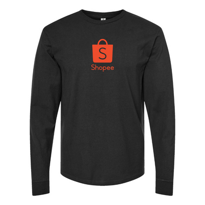 Men's Shopee Logo Cotton Long Sleeve T-Shirt