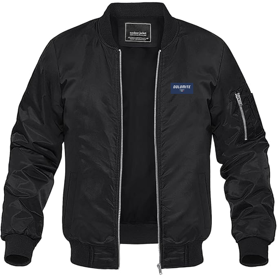 Men's Dolomite Logo Lightweight Bomber Jacket Windbreaker Softshell Varsity Jacket Coat