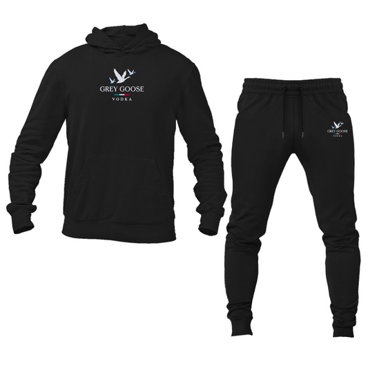 Men's Grey Goose Logo Hoodie Joggers Set