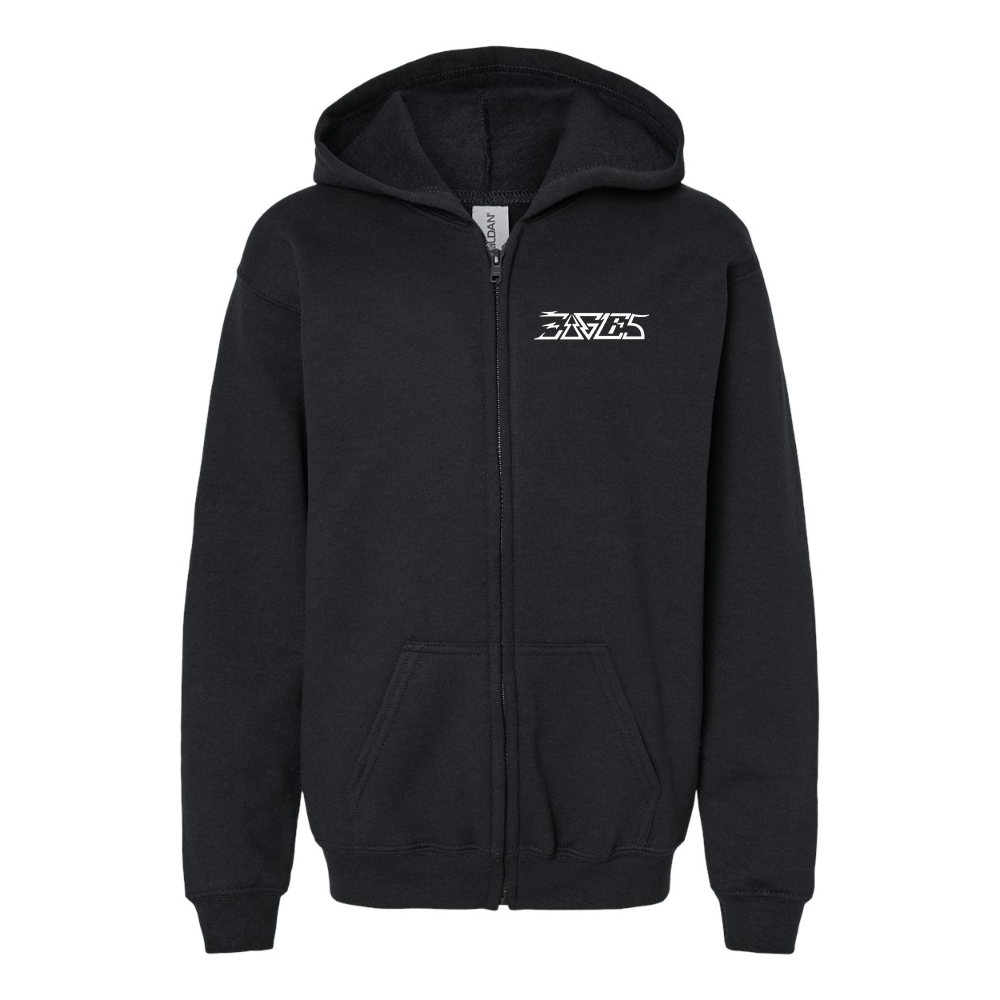 Youth Eagles Gildan Heavy Blend Full Zip Hooded Sweatshirt