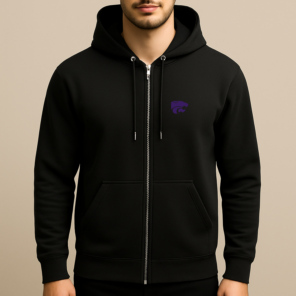 Men's Kansas State Wildcats Logo  Zipper Hoodie