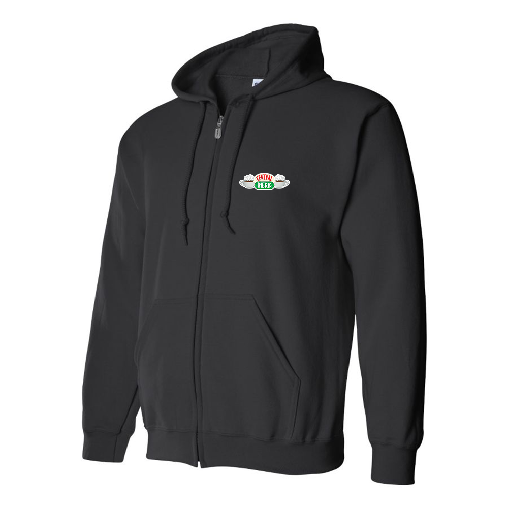 Men's Central Perk Logo Zipper Hoodie