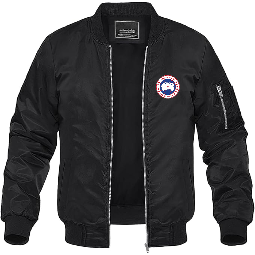 Men's Canada Goose Logo Lightweight Bomber Jacket Windbreaker Softshell Varsity Jacket Coat
