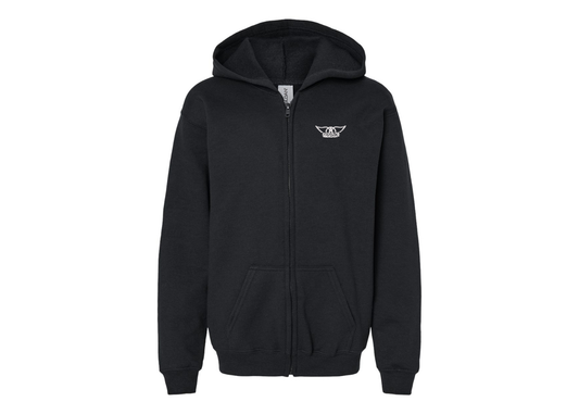 Gildan Heavy Blend Youth Aerosmith Logo Full Zip Hooded Sweatshirt