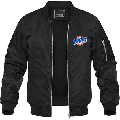 Men's Metro Atlantic Athletic Conference Logo Lightweight Bomber Jacket Windbreaker Softshell Varsity Jacket Coat