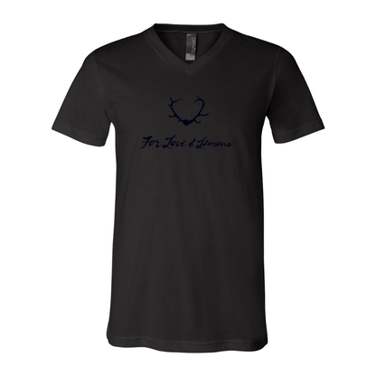 For Loves & Lemons BELLA  CANVAS - Jersey V-Neck T-Shirt