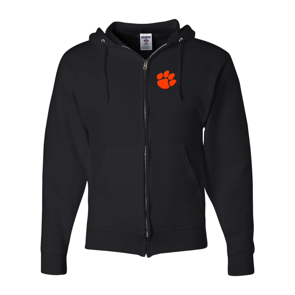 Men's Clemson Tigers JERZEES NuBlend Full-Zip Hooded Sweatshirt