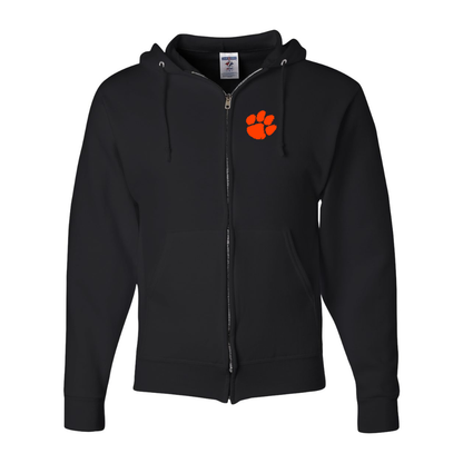 Men's Clemson Tigers JERZEES NuBlend Full-Zip Hooded Sweatshirt
