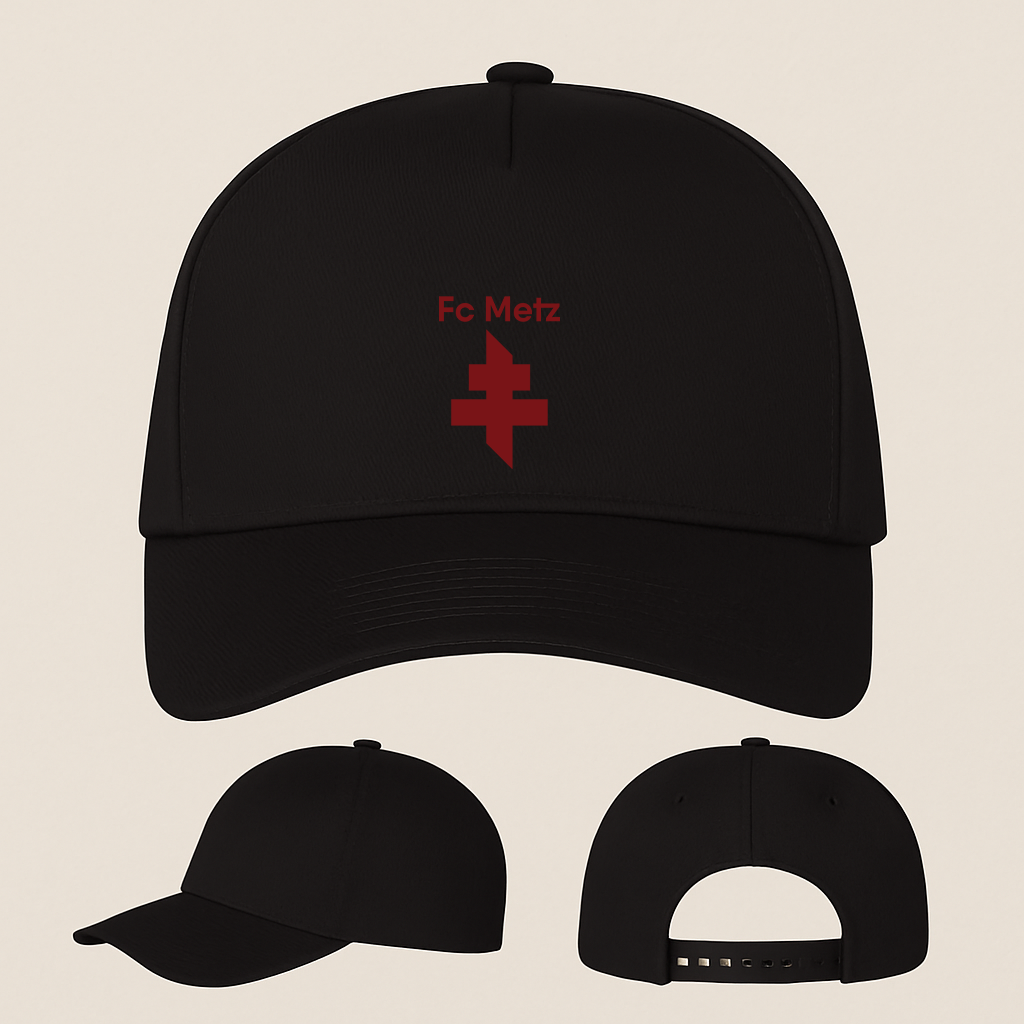 FC Metz Soccer Logo Five Panel Twill Snapback Cap