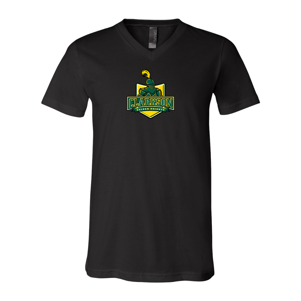 Clarkson Golden Knights BELLA  CANVAS - Jersey V-Neck T-Shirt