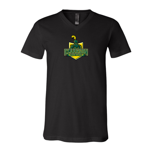Clarkson Golden Knights BELLA  CANVAS - Jersey V-Neck T-Shirt
