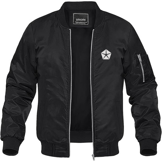 Men's Sunbeam Logo Lightweight Bomber Jacket Windbreaker Softshell Varsity Jacket Coat