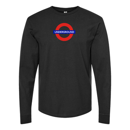 Men's London Tube Logo Cotton Long Sleeve T-Shirt