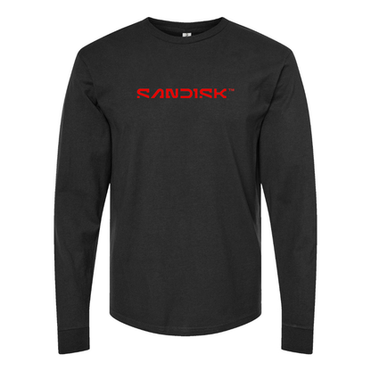 Men's SanDisk Logo Cotton Long Sleeve T-Shirt