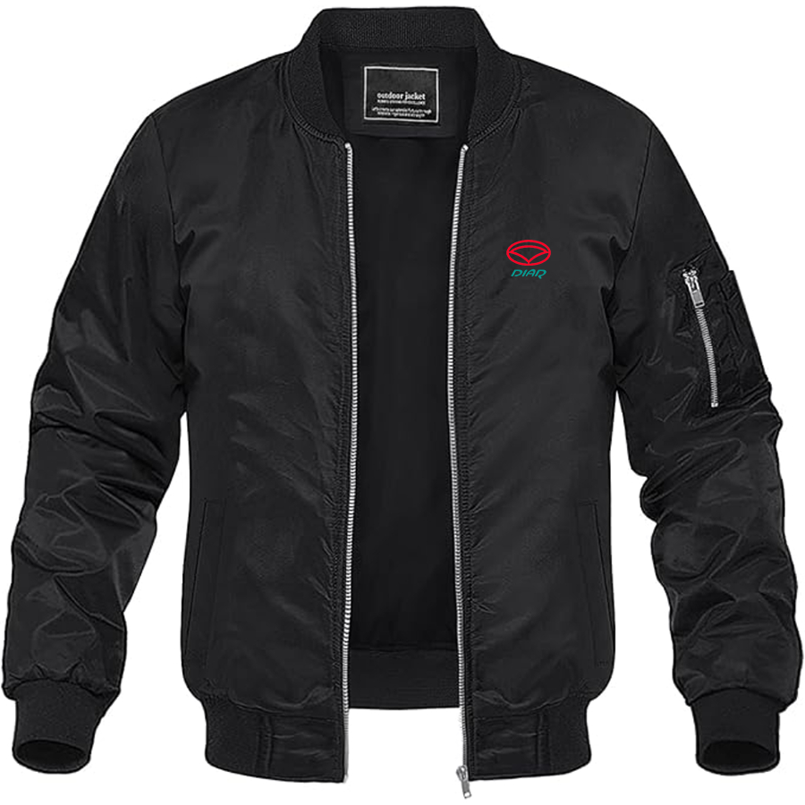 Men's Diar Motors Logo Lightweight Bomber Jacket Windbreaker Softshell Varsity Jacket Coat