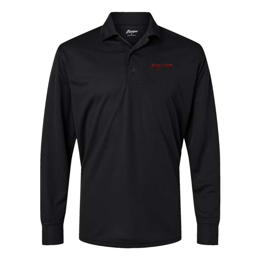 Men's Alice Cooper Logo Paragon Prescott Long Sleeve Polo