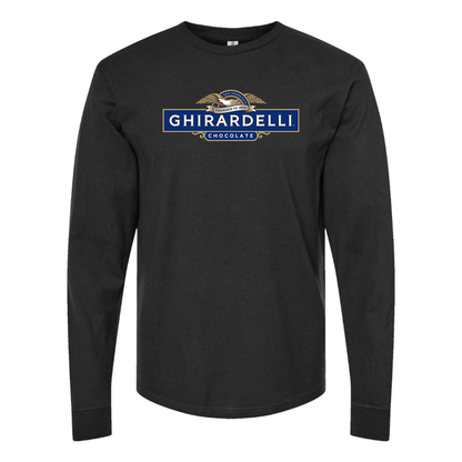 Men's Ghirardell Logo Cotton Long Sleeve T-Shirt